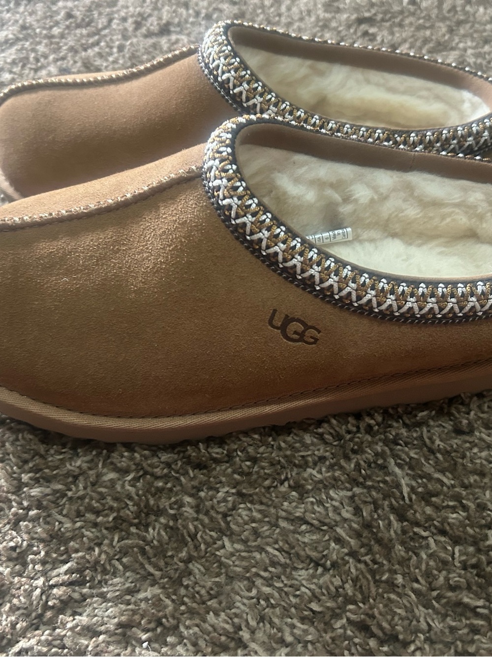 UGG Women's Chestnut Brown Suede Cozy Slip-On Slippers